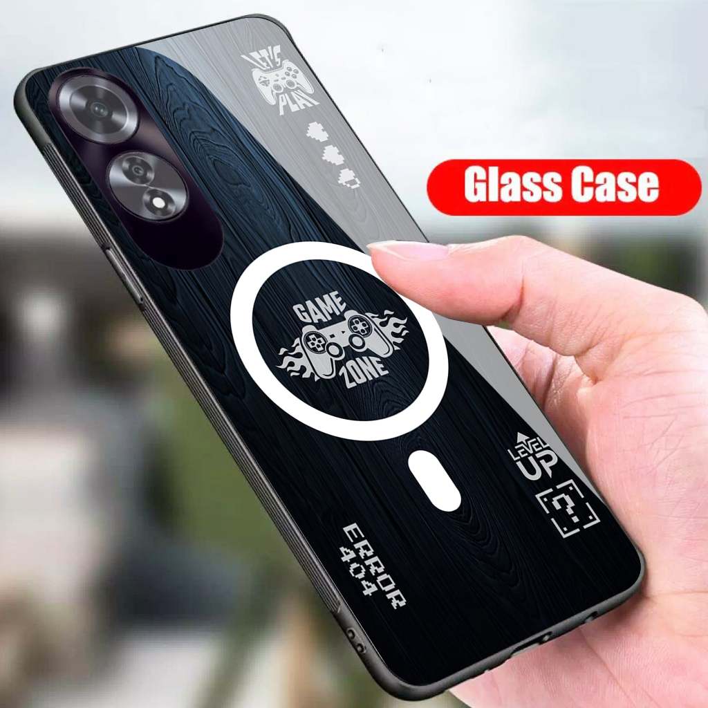 (B51)Softcase Glass Kaca OPPO A60 - CASE HP TERBARU - Case Hp OPPO A60 Terbaru Anti Air TPU