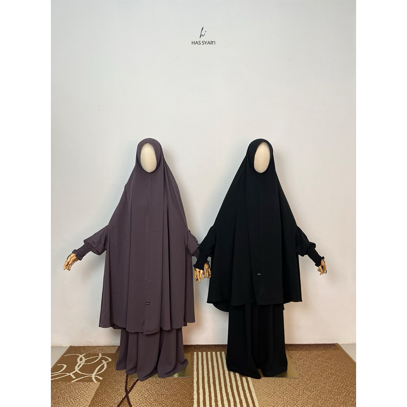 Khimar Lengan Syar'i Premium set Rok Premium