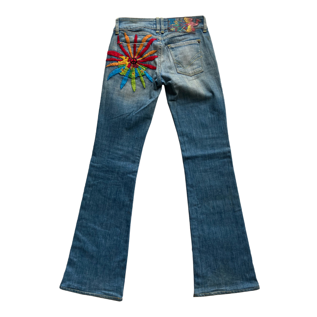People for Peace denim pants with embroidery GOOD CONDITION