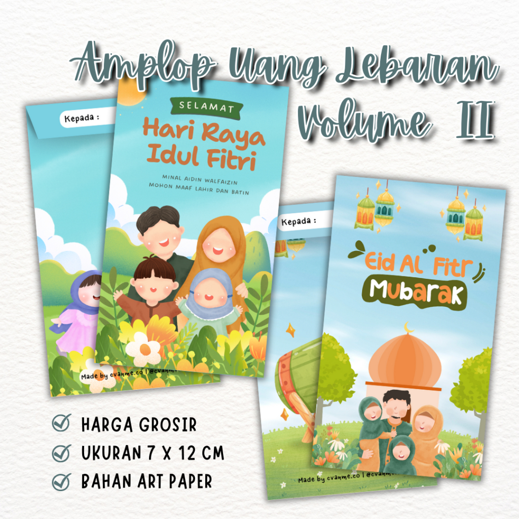 

[GROSIR] Amplop Uang Lebaran Volume II | Angpao THR Eid Mubarak | Minal Aidzin Wal Faidizin | THR | Limited Edition | Premium Amplop | Amp. Lberan Vol.II