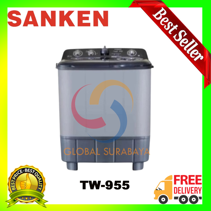 MESIN CUCI SANKEN TW-955 9KG 2 TABUNG LOW WATT 9 KG