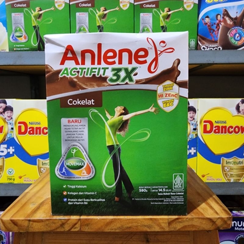 

PROMO!!! Anlene Actifit 3× Susu Bubuk Dewasa Coklat 590gr TERMURAH