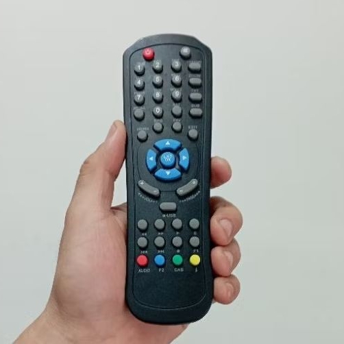 Remot Remote Reciever Parabola MPEG4 Universal Tanpa Setting Nex Parabola Combo Kuning Hijau Biru