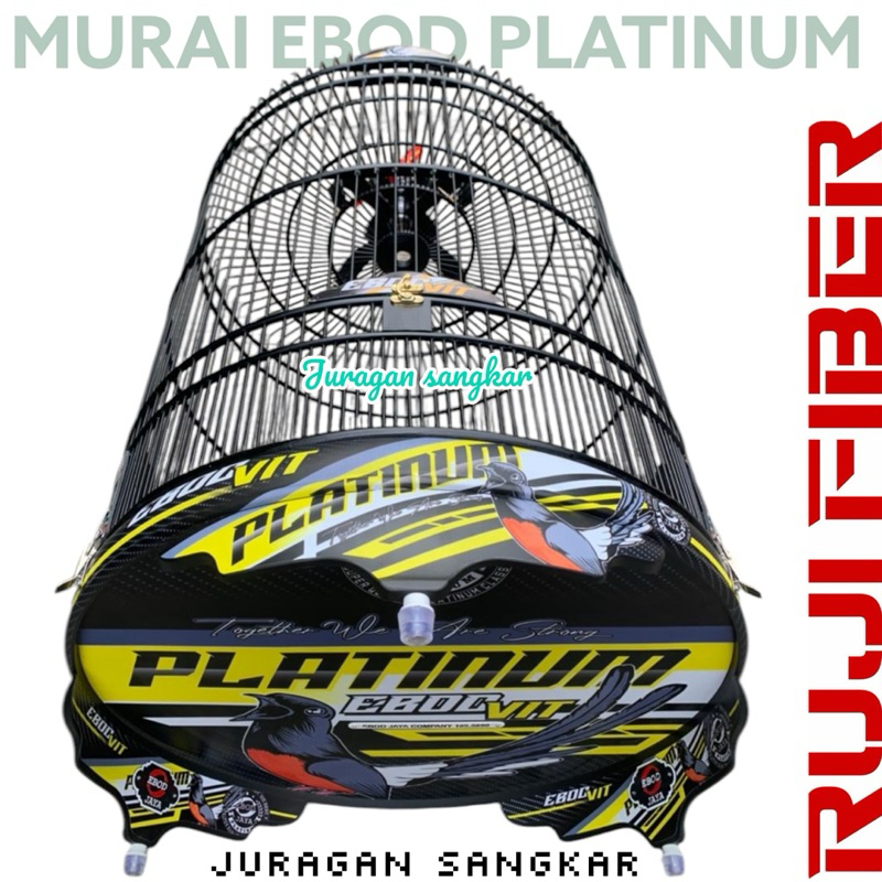 Sangkar kandang murai ebod platinum jeruji fiber