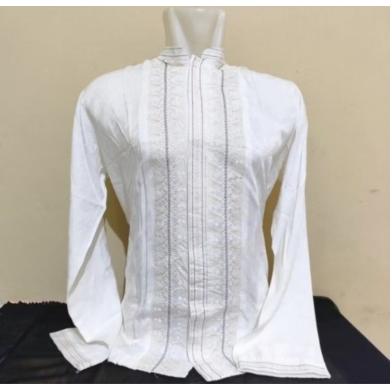 baju koko lengan panjang kencana bordir katun jaguar