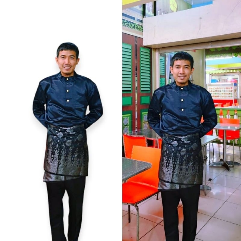 Setelan pakaian Pria Melayu include Rumpak/one set busana Pria malaysia