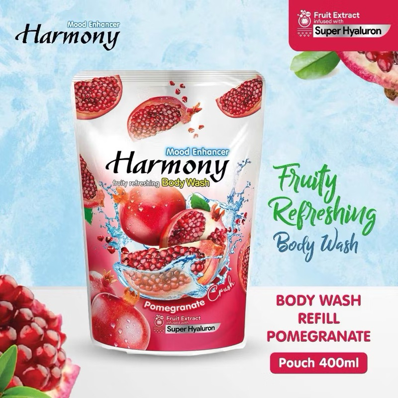 Harmony sabun mandi cair rasa buah segar 400ml