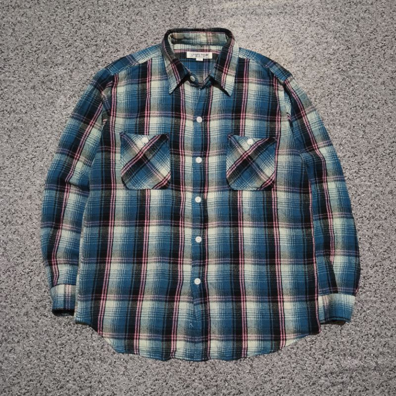 Kemeja Outer Wool Veterano Flannel Shirt Vintage Casual Second