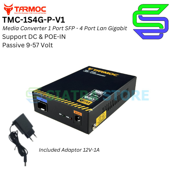 Tarmoc Media Converter FO 1 SFP 4 LAN Gigabit|1SFP 4LAN FO Switch