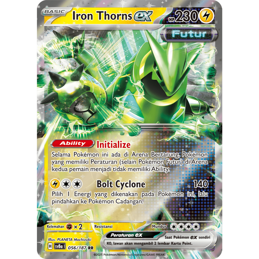 Pokemon TCG Indonesia sv8a Iron Thorns ex 056/187 RR