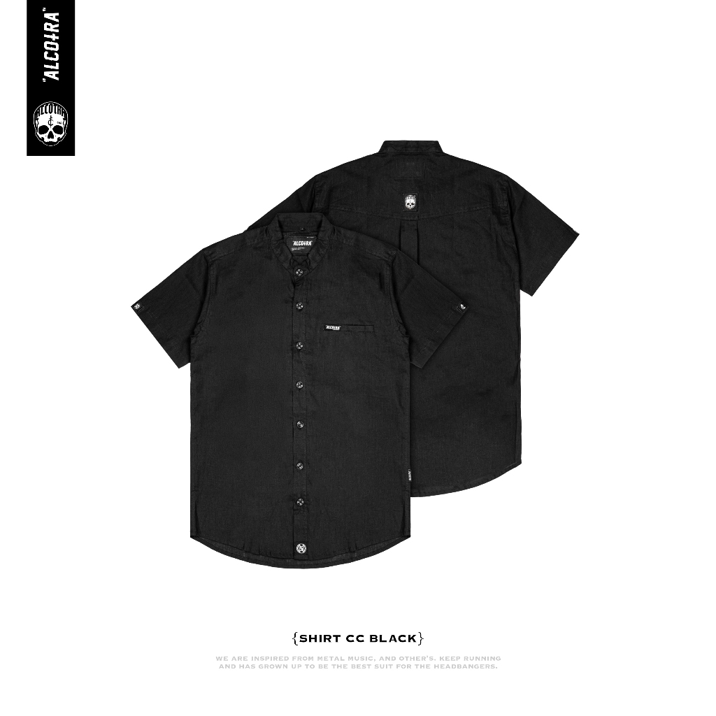 SHIRT CC BLACK // SHIRT KOKO BLACK // KEMEJA KOKO ALCOTRA