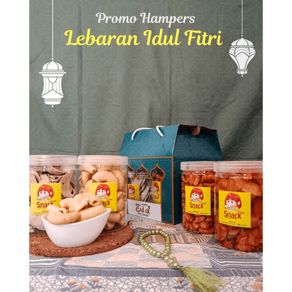 

Hampers Lebaran Idul Fitri 2025 (Paket 4 Toples) by Snack Time