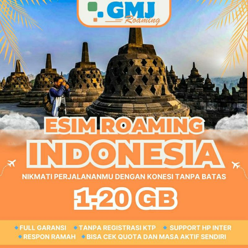 Top Up esim roaming Telkomsel (SUPORT INTER TERBLOKIR)