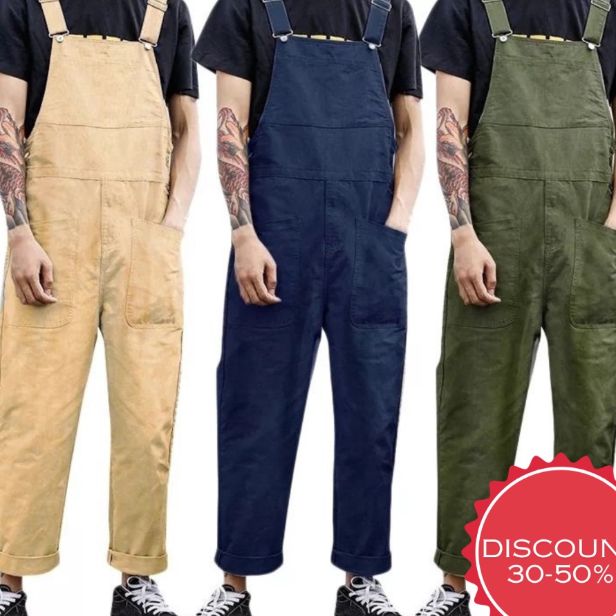 Sale Overall Retro Pria American Drill