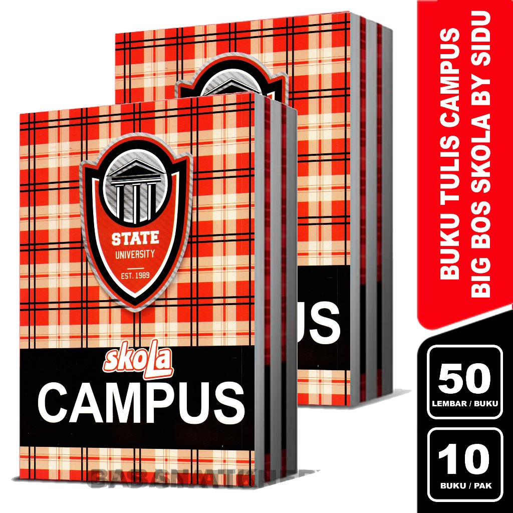 

Buku Tulis Campus Skola / Buku Big Bos 50 Lembar /1 pak Isi 10 Buku