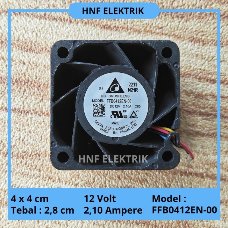 Fan High Speed 4cm dc 12v 2.10a Kipas DC 4 x 4 cm 12V 2,10A
