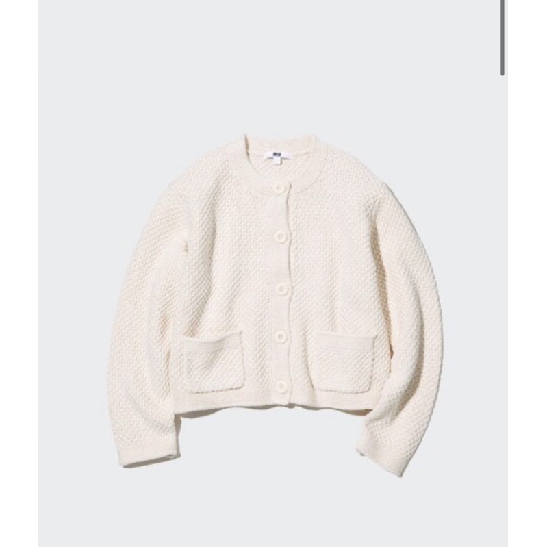 Uniqlo Cardigan Broken White Putih Pearl Shopinkae Putih Uniqlo Cropped Jacket Women's Knit Short Ja