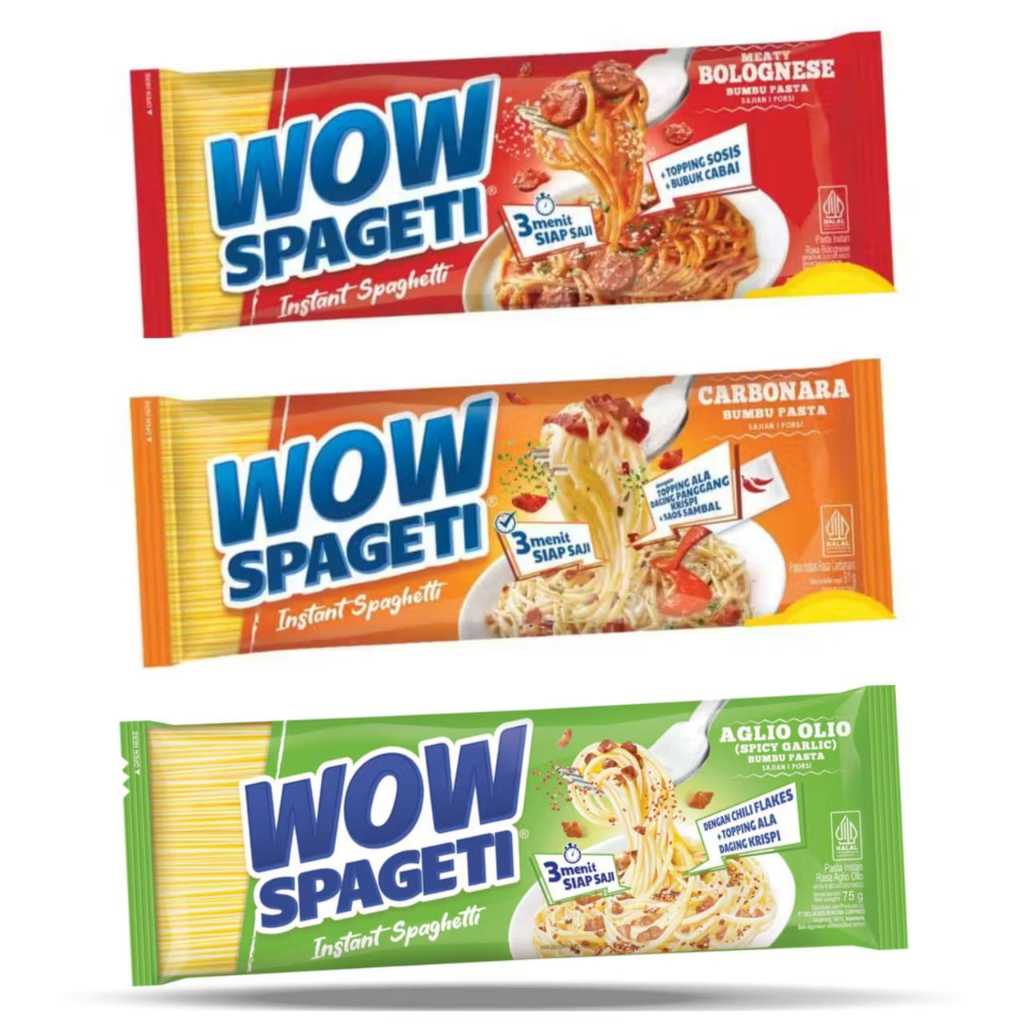 

WOW SPAGETI DENGAN BUMBU PASTA 88GRAM