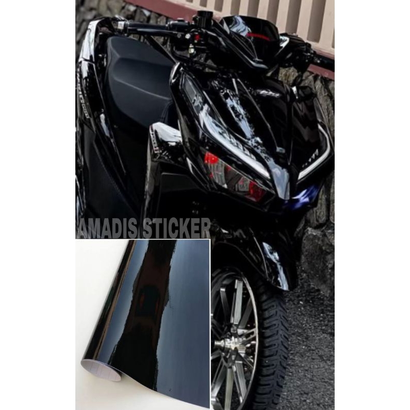 stiker hitam gloss skotlet motor vario nmax scoopy beat mio pcx harga terjangkau bisa cod