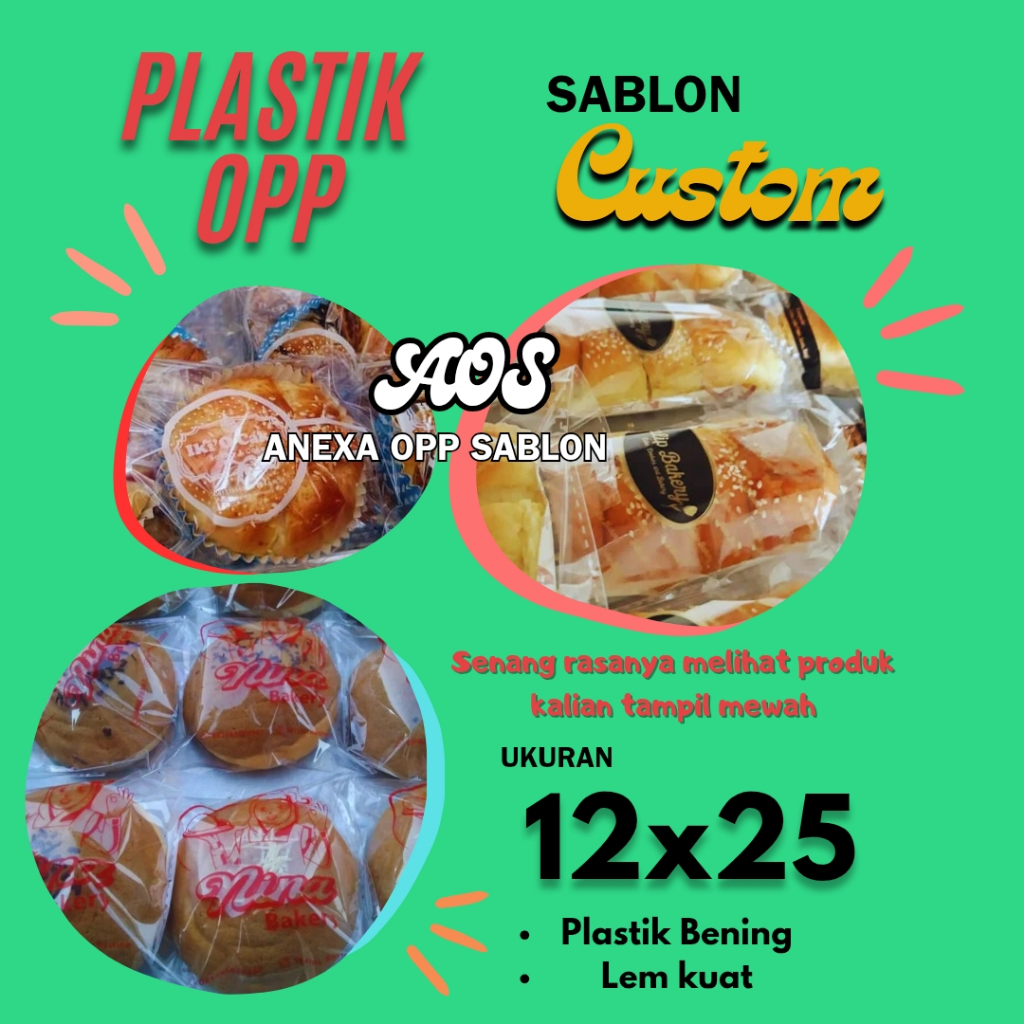 

Plastik OPP LEM 12x25 Sablon 1 warna