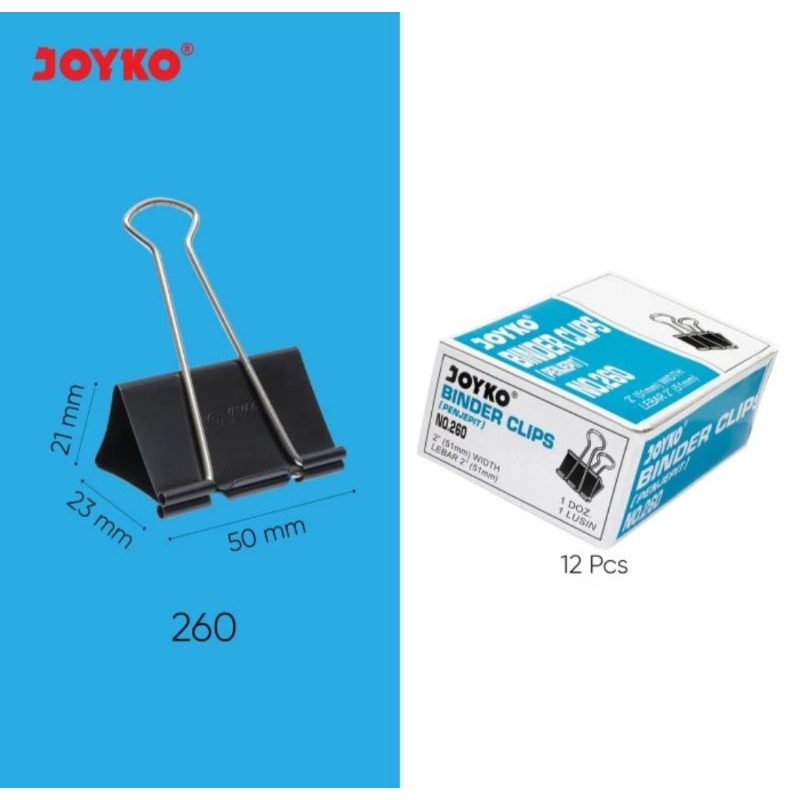 

Binder Clip Klip Penjepit Kertas Joyko Black 260
