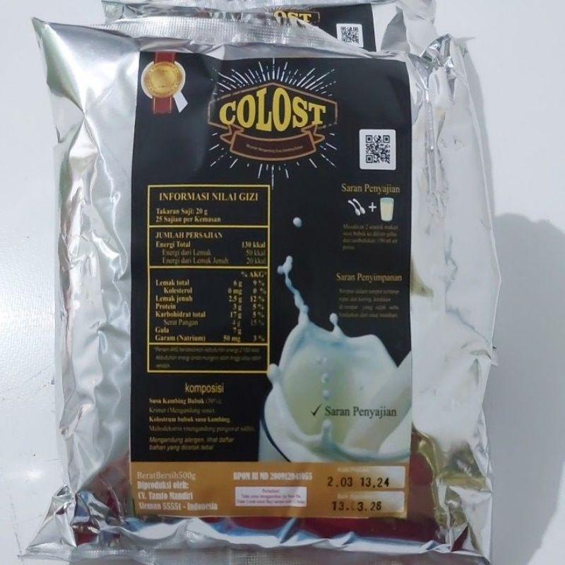 

Susu Kambing Etawa Organik Kolostrum PEM Foil 500 Gram, Susu Kambing Prima Etawa Milk Susu Kambing Etawa Premium Susu Terapi