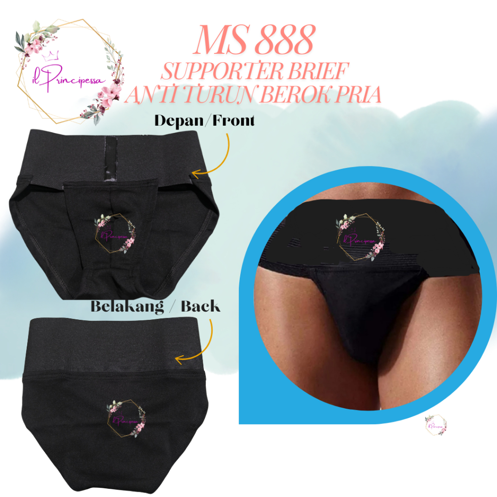 MS 999 SUPPORTER BRIEF - CELANA ANTI TURUN BEROK PRIA - CELANA DALAM PRIA
