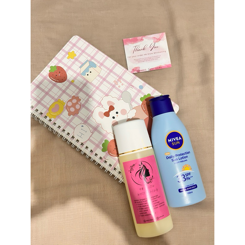 HB GLOW WHITHENING + NIVEA