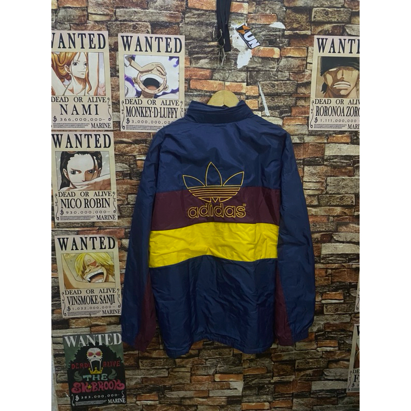 Vintage Adidas colorblock hidden hoodie