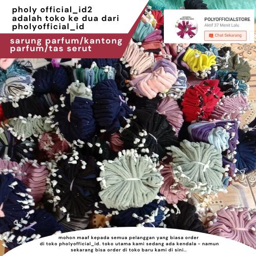 100 pcs - sarung parfum/kantong parfum/taserut bahan kain tebal