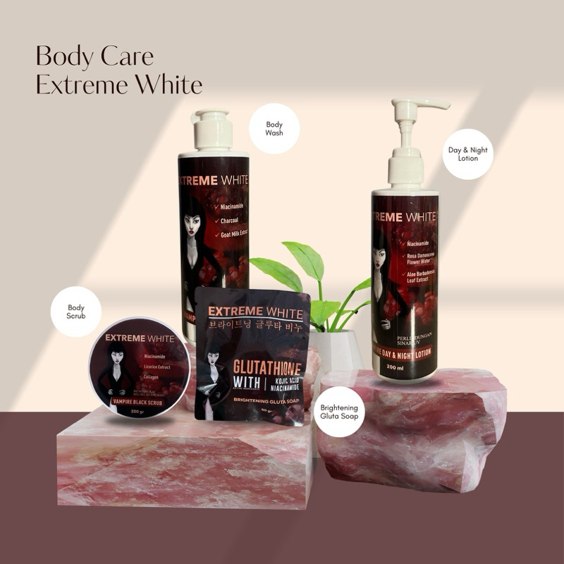 Body Lotion Pencerah Badan Vampire Extreme White 4pcs