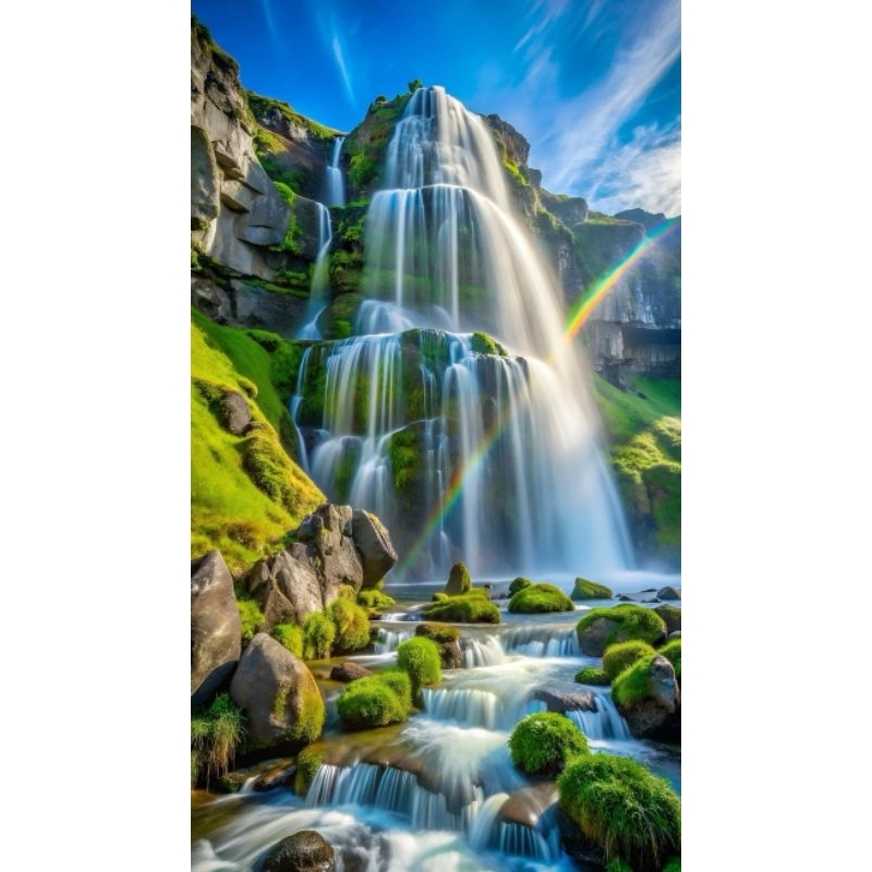 poster cetak jumbo pemandangan alam hiasan dinding pemandangan alam macam macam ukuran