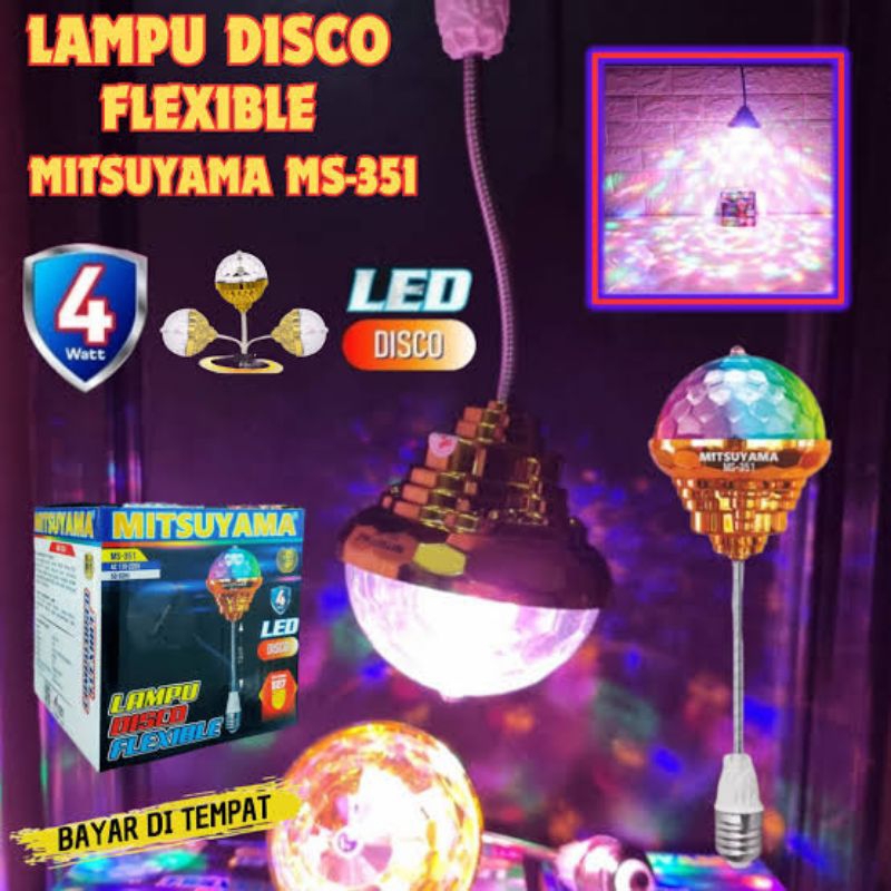 Bohlam Disco Flexible Fitting E-27 Mitsuyama MS-351/ Lampu Disco Mitsuyama MS-354
