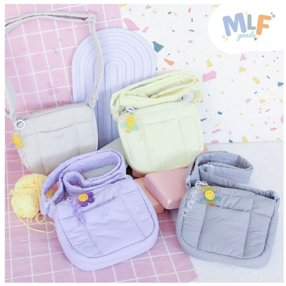 KODE Q29F MLF Goods  Mini Daisy Puffy Bag  Tas Selempang Mini  Sling Bag Daisy  Tas Sling Puffy  Sli