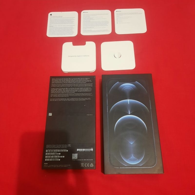 dus box iphone 12 pro max pacific blue original copotan ibox lengkap manual book