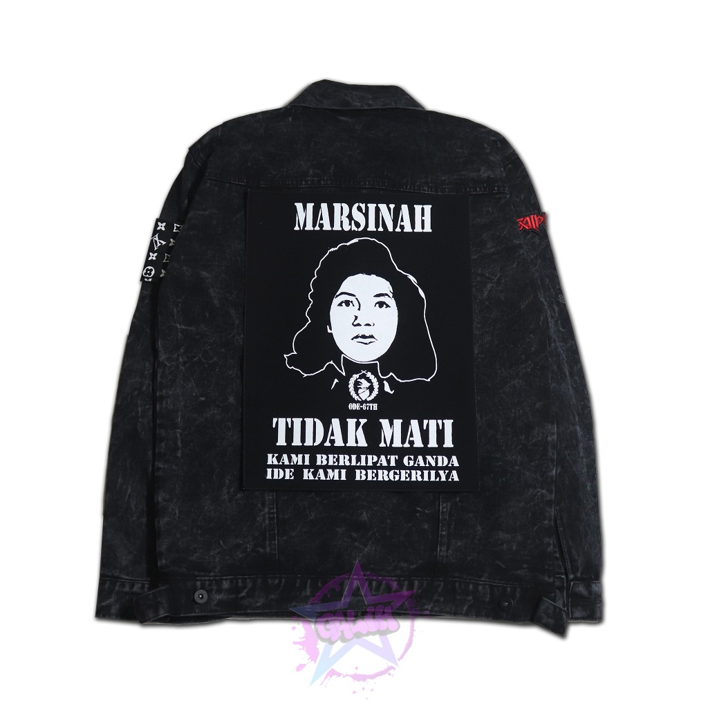 MARSINAH PATCH SABLON TEMPELAN JAHIT AKSESORIS FASHION PATCH BESAR BACK PATCH MARSINAH, MUNIR IRON P