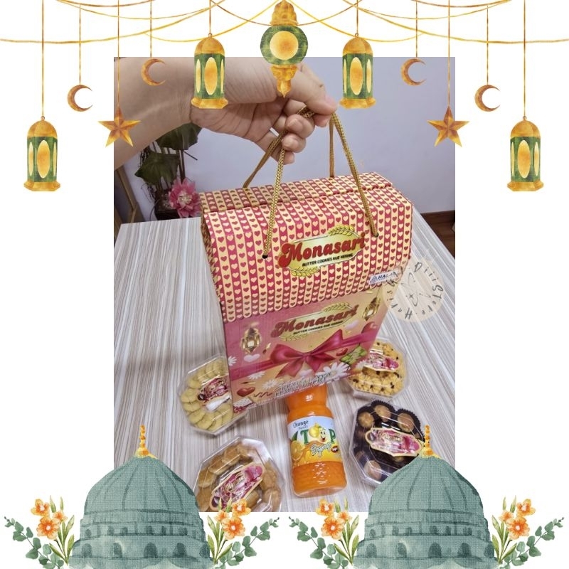 

Monasari Orange - Paket Kue Kering dan Syrup Bingkisan Eid Mubarak Parcel Lebaran Hampers Hadiah Gift Box Idul Fitri