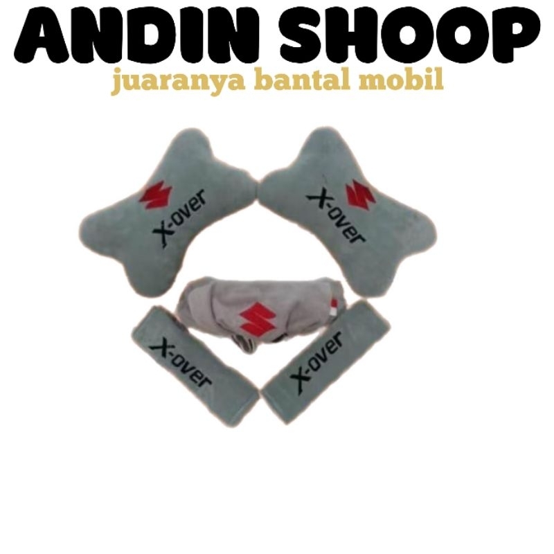 Bantal mobil SUZUKI X-OVER/Bantal mobil 2in1/Bantal mobil murah/Bantal sandaran kepala/Bantal set/Ak