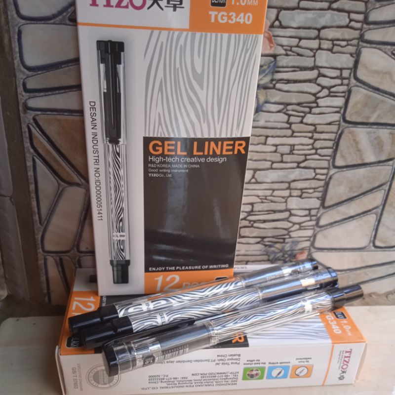 Bolpoin tanda tangan Gel Liner isi 12 psc