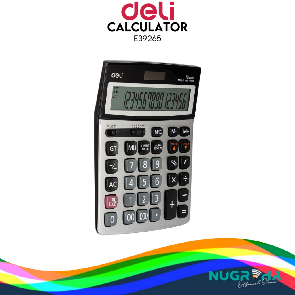 

Kalkulator/Calculator 16 x 21 cm Besar Deli 39265 Murah original