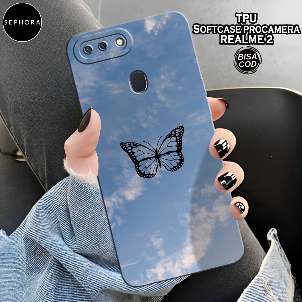 Case Realme 2 Terbaru - Fashion Case Kupu Kupu - Softcase Realme 2 Terbaru - Case Pro Camera - Casin