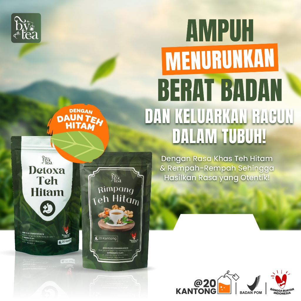 

Bytea - Paket Teh Celup Rimpang Hitam X Detoxa Teh Hitam Bahan Herbal Alami Pelangsing Menurunkan Berat Badan Jadi Singset Diet Detox