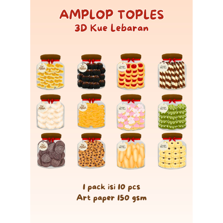 

Amplop Lebaran 3D Toples Kue Lebaran