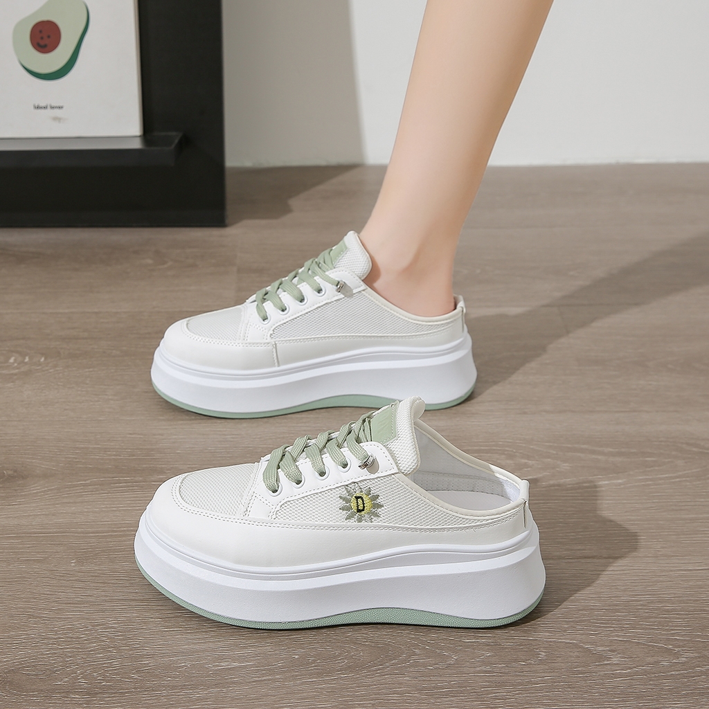 Sepatu Sandal Korea Sendal Wanita Putih Cantik Sepatu Sendal Perempuan Murah SD-060