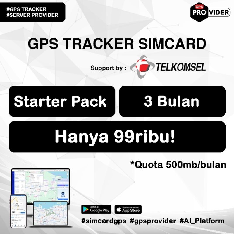 Simcard Telkomsel GPS Tracker 3 Bulan