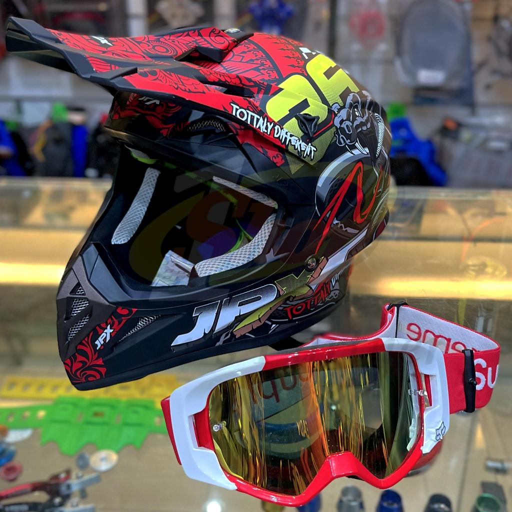 Helm Cross JPX Custom L Plus Goggle / Kacamata Helm