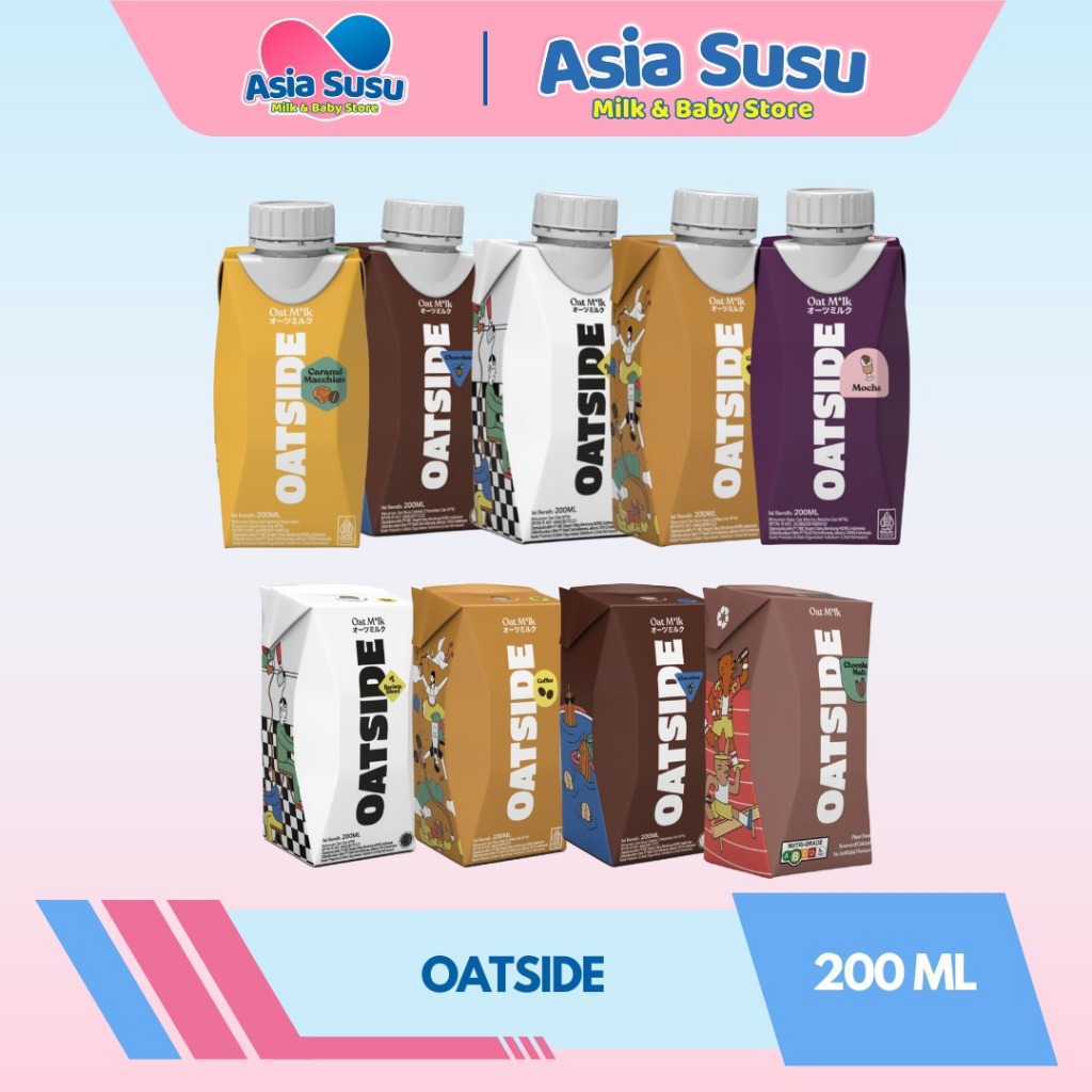 

OATSIDE Mini Oat Milk 200ml Kemasan Cap / Tutup Botol | Susu Oat