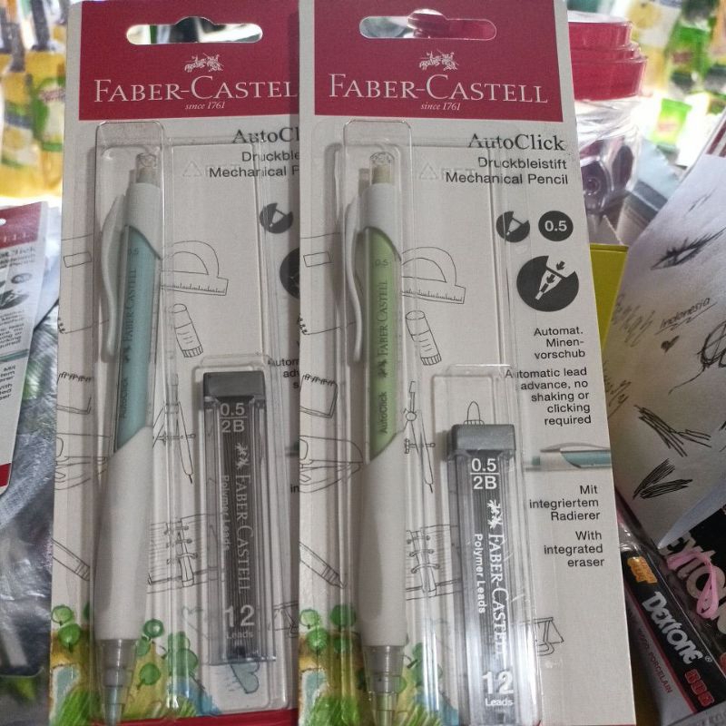 

[ SET ] Faber Castell Auto Grip Matic 0.5 mm - Pensil Mekanik Free Isi Pensil