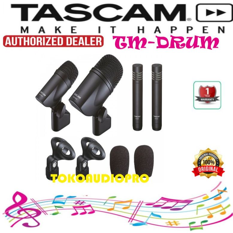 Tascam TM-Drum Microphone Drum Set Mic Drum