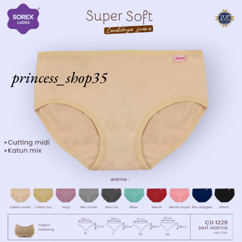 Sorex Celana Dalam Wanita Sorex 1228 Cutting Midi Cd Sorex
